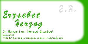 erzsebet herzog business card